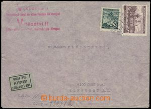 76305 - 1941 air-mail letter addressed to to USA, with Pof.27, 46, C