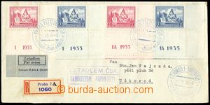 76558 - 1936 Reg and airmail letter sent from Prague to Uzhhorod, wi