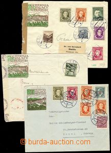 76606 - 1939-42 sestava 3 ks dopisů s přítiskem Thermia Palace Pi