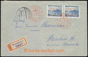 76621 - 1939 R dopis zaslaný z Bratislavy do Prahy vyfr. zn. Alb.A1