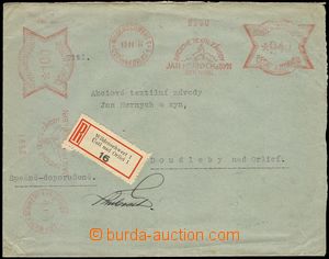 76623 - 1944 meter stmp J. Hernych, Ústí n./O., letter sent Reg an