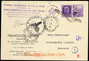 76663 - 1942 firemní lístek vyfr. zn. Mi.307P s propagačním vál