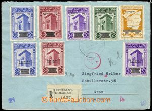 76666 - 1943 Reg letter richly with Mi.273-6, 284, 294, 296-7, CDS R