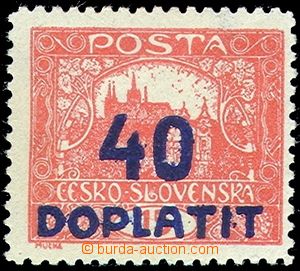 76756 - 1922 Pof.DL30E, 40/15h bricky red, line perforation 11½