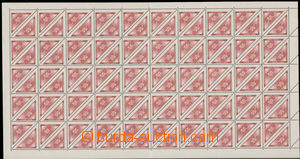 77155 -  Pof.DR2, Delivery stmp - triangle 50h red, complete sheet, 