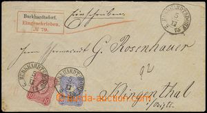 77415 - 1875 Reg letter with Mi.33 and 34, CDS BURKHARDSDORF/  5.2.7