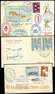 77688 - 1963-72 3x letter from antarktického territory, 1x as Regis