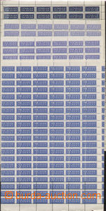 77695 - 1952-?? AIRMAIL LABELS , 4x complete. printing sheet labels 