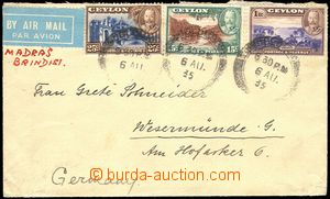 77774 - 1935 air-mail letter to Germany franked with. special stamp.