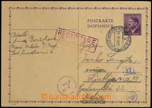 77796 - 1943 CDV16, to Italy  occupied Ljubljana, less clear pmk  NO