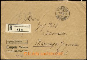 78111 - 1930 R dopis do ČSR vyfr. vzadu spojkami Mi.200/203, 206/20