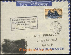78119 - 1949 airmail letter with Mi.341, CDS NOUMEA/ Nelle Caledonie