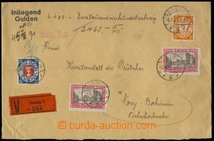 78151 - 1929 money letter sent to Czechoslovakia, with Mi.193, 200, 