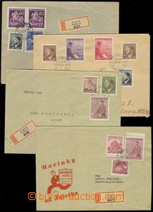 78191 - 1942-44 sestava 8ks dopisů, z toho 7x jako R, většina se 