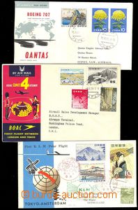 78353 - 1955-61 comp. 8 pcs of air-mail entires, various First Fligh
