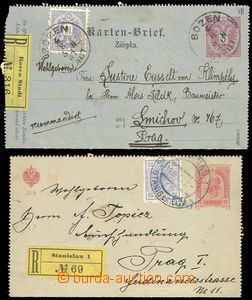 78384 - 1887-1907 comp. 2 pcs of letter cards, Mi.K9 (Böhm.), K45, 