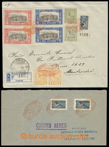 78396 - 1925 sestava 2ks Let-dopisů, z toho 1x vyfr. zn. Mi.310, 31