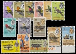 78415 - 1966 Mi.5-18, Birds, overprint REPUBLIC OF BOTSWANA, c.v.. 2