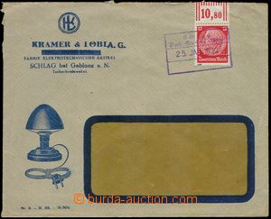 78468 - 1939 Maxa K39, window envelope with additional-printing  fir