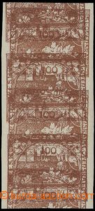 78746 -  Pof.20, 100h brown, str-of-3, multiple print, on stamp pape