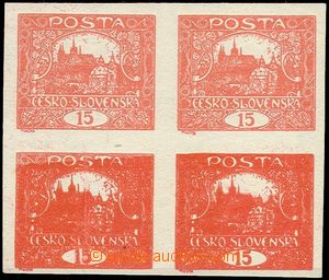 78754 -  Pof.7, block of four, type I, lower line stamps rozlitý pr