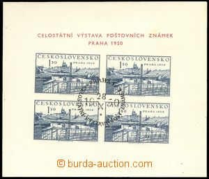 78796 - 1950 Pof.A564, PRAHA 1950, aršík s výrazně nakloněným 