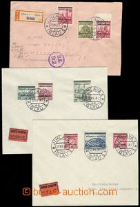 78865 - 1939 sestava 3ks dopisů do Vídně, 1x R-dopis, 2x Ex-dopis