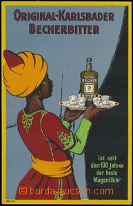 79129 - 1907 original Becher-Bitter, moor with tray, lithography, at