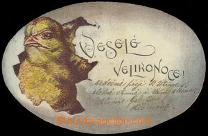 79134 - 1901 oval form/shape, Easter postcard in form of egg, lithog