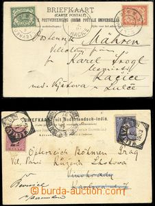 79226 - 1903-7 2 pcs of postcard sent from Batavie to Czech countrie