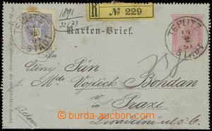79324 - 1891 letter-card Mi.K22, 5 Kreuzer red, sent as Reg to Pragu