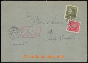 79342 - 1944 R dopis, vyfr. zn. 3+1,20K (Hitler),  provizorní R-ná