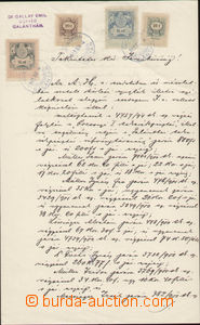 79354 - 1880-1917 RAKOUSKO-UHERSKO  sestava 5ks maďarských listin 