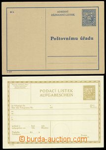 79358 - 1931-37 CPL3B + CAZ1A podací lístek a záznamní lístek, 