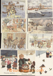 79374 - 1951 CPH48/1-9, Vánoční 1951, kompletní série, výborn