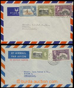 79390 - 1955-56 comp. 2 pcs of airmail letters to Switzerland with M