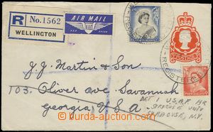 79407 - 1955 postal stationery cover 3d, uprated with stamp 3d + 1,6