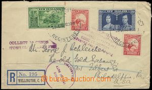 79408 - 1938 Reg letter to USA, with Mi.226, 233 + 1x 1d postage stm