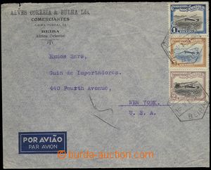 79419 - 1940 firemní Let-dopis do USA vyfr. leteckými zn. 1Es, 2Es