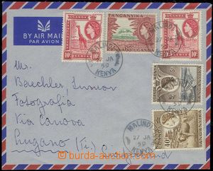79438 - 1959 Let-dopis do Švýcarska s bohatou frankaturou příle