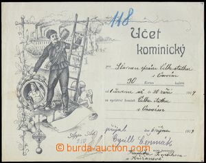 79482 - 1914 kominický účet za čištění komínů na velkostatk