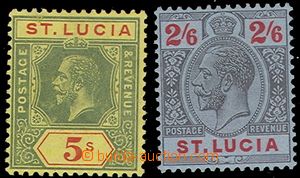 79491 - 1912-13 Mi.59, 62, Král Jiří V., koncové hodnoty, vzadu 