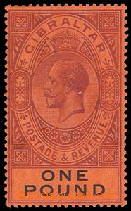 79528 - 1912 Mi.74, Král Jiří V., stopy po nálepkách, přední 