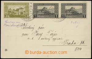 79588 - 1907 pohlednice vyfr. 3 zn. Krajinky, Mi.29 2x, 31, DR GRAČ