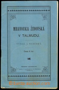 79608 - 1890 JUDAICA  Rohlig: Mravouka Jewish in/at Talmudu, issued 
