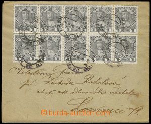 79622 - 1912 dopis vyfr. 10-blokem zn. Mi.139, DR NÁCHOD 12.VI.12, 