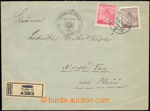 79634 - 1945 R-dopis zaslaný z Prahy - Hradu do Nové Vsi, vyfr. zn