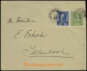 79716 - 1918 letter franked with Austrian stmp 5h crown Mi.186 + 24/