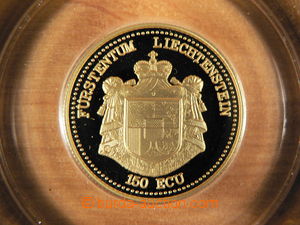 79846 - 1993 LICHTENŠTEJNSKO  zlatá mince 150ECU, luxusní etuje, 