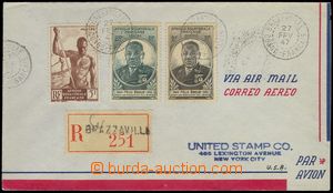 79886 - 1947 Reg and airmail letter to USA, with Mi.253-254, 275, CD
